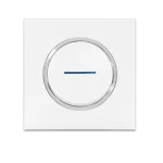 مفتاح كهربائي دائري مفرد 10 امبير غرناطة الفنار مقاس 7×7 سم اللون ابيض بحلقة كروم