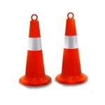 قمع مرور بلاستيكي ارتفاع 75 سم، لون برتقالي