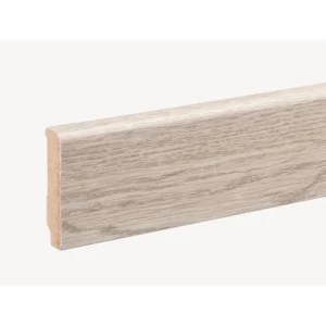 Decorative Wooden Fiber Skirting 1.6m × 8cm, White Color | Abyat Company