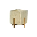 Natural Marble Travertine Square Planter Size 20 x 20 x 15 cm