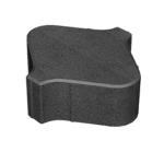 بلاط رصيف انترلوك شكل التجويف  براند الارمك  سمك  8 سم اللون اسود