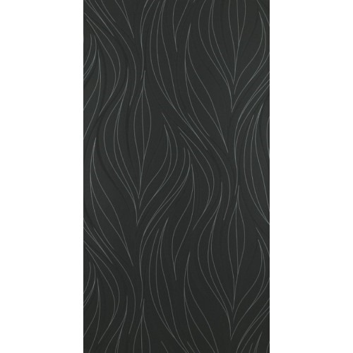 Dutch Wavy Wallpaper 10m x 0.53m, Black Color, Model 17372 | Balbaid Decor Company