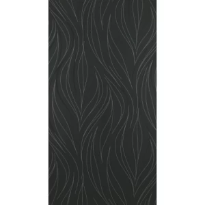 Dutch Wavy Wallpaper 10m x 0.53m, Black Color, Model 17372 | Balbaid Decor Company