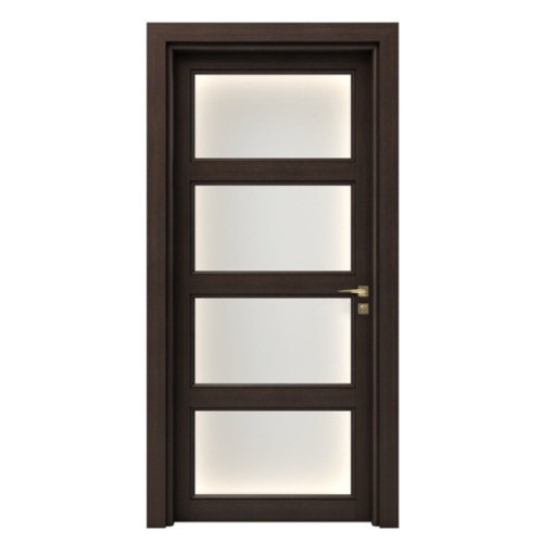 Premium Luxury Wooden Door 235x115 cm, 6 cm Thickness, Burnt Brown | YT-21635513