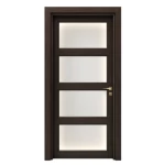 Premium luxury doors, burnt brown color, size 235 x 115 cm, thickness 6 cm, model GPR01