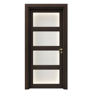 Premium Luxury Wooden Door 235x115 cm, 6 cm Thickness, Burnt Brown | YT-21635513