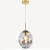  Ceiling Pendant Light, Dimensions 30x30x30 cm, golden Color