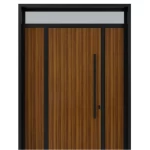 Weatherproof Aluminum Gate, Black and Brown color, Emirati Production, Model 86
