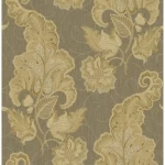 American Wallpaper Dark Beige Color leaf-Patterned Design, Size 10mx0.53m, Model ZA30108