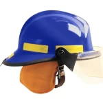 Fire Helmet, MSA Cairns 660C Metro, Shield Hight 6 inches, Blue color