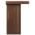 Premium Solid Wood Modern Sliding Door, Size 110×265 cm, Thick 6 cm, Brown , Model M02