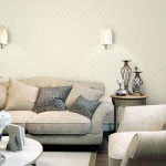 ورق حائط نقشات طول 15.6 م، عرض 100 سم، لون بيج نقش اوف وايت