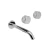 Three Hole Concealed Wall Washbasin Tap, Chrome/Engraved Handle Color, Weight 4.5 kg,