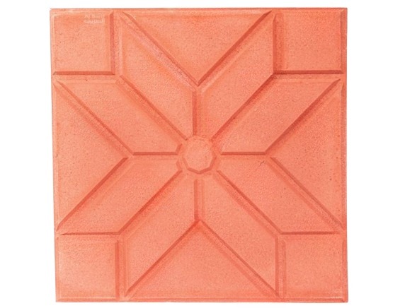 Classic Design Decorative Cement Tiles 40×40 cm, Thickness 4 cm, Light Red | Al Sarif Building Materials