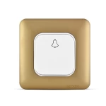 مفتاح جرس مفرد 10 أمبير، لون ذهبي، 7×7 سم، 250 فولت | سبكترا