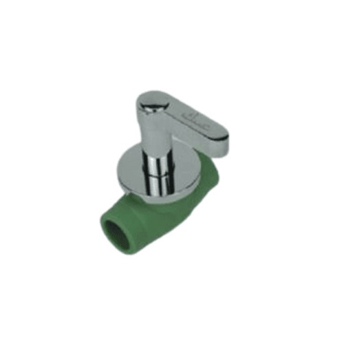 PPR Valve Chrome Teco Size 32 mm, Pressure 25 Bar, Green Color | Ask Thermal Pipes Factory