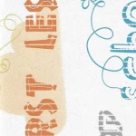 Youthful Wall Covering, Color blue with red and brown, Length 10m, Width 53cm 