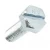  White Zinc Plated Hex Bolt, Slotted Head,  Grade 4.8, Size 6 mm Length  20 mm, DIN558 Standard   