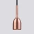 Pendant Light with One lamp, copper Color, Size 47 × 152 mm, Cord Length 1500 mm