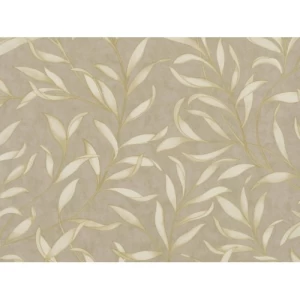Leaf Patterned Wallpaper 10 m x 0.53 m Beige, Model 221322 | Balbaid Decor Company