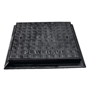 Cast Iron Manhole Cover Size 900×900 mm, Square Shape, Black Color | Saudi Pipes Systems (SPS)
