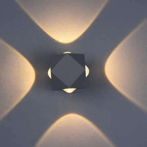 Contemporary LED Wall Sconce 70×70×70 mm, Gray Color | 49286