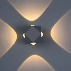 Contemporary LED Wall Sconce 70×70×70 mm, Gray Color | 49286