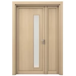 باب ونصف من الخشب البلاستيكي المركب (WPC)، ابعاد 160 × 235 سم، بيج ،سماكة 6 سم، رقم المنتج gdo5