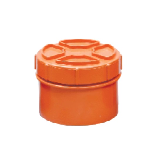 PVC Plastic Clean Out Size 110 mm, SDR 41, Orange Color | Al-Manar Pipes Factory
