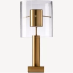 أباجورة طاولات مودرن، مقاس 58×50 سم، لون ذهبي