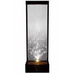 metal waterfall with lighting, black color, size 183x61 cm, model AHP722407
