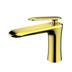 Short Washbasin Faucet, Gold Color
