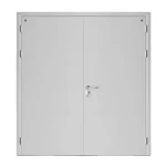 Fire door SFFECO  galvanized steel   without Window  Model SF/DD  Double Door leaf size 1900×1950   mm  Color Gray
