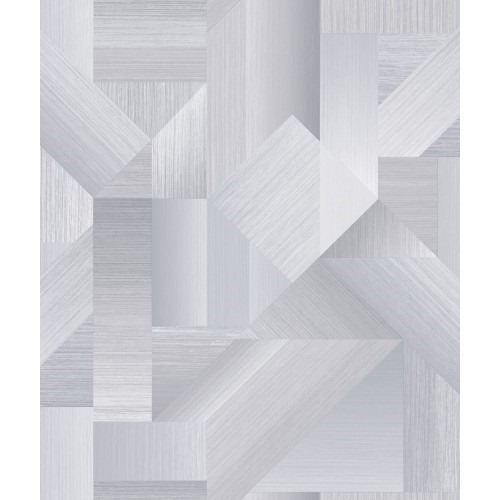Geometric Wallpaper Light Gray 10m x 0.53m, Model G56626 | Balbaid Decor Company