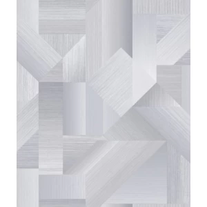 Geometric Wallpaper Light Gray 10m x 0.53m, Model G56626 | Balbaid Decor Company
