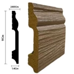 نعلات فايبر PS ملونة ، لون بني، مقاس 240×9 سم، رقم المنتج 4712