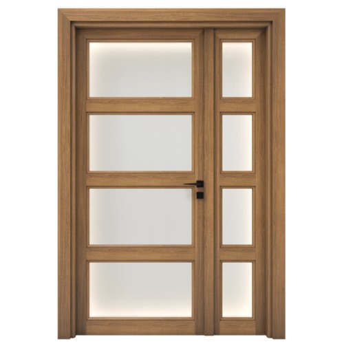 Premium Wooden Door and a Half 160×235 cm, Brown | GBR01