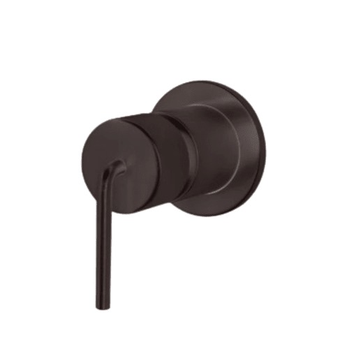 Italian One Way Concealed Shower Mixer 6.5x6.5x12.2 cm, 5 bar, Metallic Black | Hatch Company
