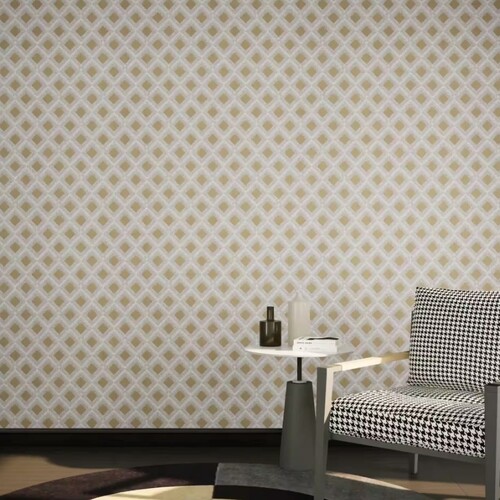 Geometric Wallpaper Dark Beige, Length 10 m, Width 50 cm | GF62068