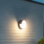 مصباح حائط LED خارجي للمساحات، 10 وات، قطر 16.5، لون اسود