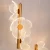 تعليقة سقف صغيرة 30x15 سم، معدن ذهبي، شريط LED 7 واط | متجر ماتكل - Image 2