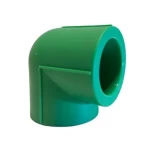 PPR Plastic Elbow 90°, Size 25 mm, Green Color | Cosmoplast Factory