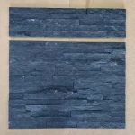 Rough Slate Strips Chinese Stone, size 15x60 cm, black color