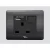 Triple Socket with USB, Art DNA Brand, Size 7x7 cm, 13 Amp, Black color