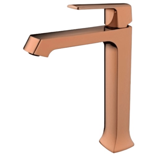 Long Washbasin Mixer Rose Gold Color | Albayt Alaniq Sanitary Tools