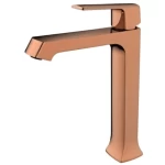 Long Washbasin Mixer, Rose Gold Color