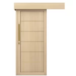 Sliding Doors of Wood Plastic Composite (WPC), Size 600×600 cm, thickness 6 cm, Light Wood Color, Model GM01