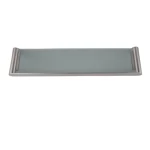 Glass Shower Shelf stainless Steel,  Dimensions 55x12.5x2.1 cm, Matte Nickel 
