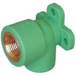 PPR Plastic Elbow female with clamp  , Size 20 x 1/2 inch, Green | Al Mona