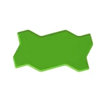 Uni Interlock Paver Tiles, Thickness 6 cm Size 222×109.5 mm Green Color | Artic Company